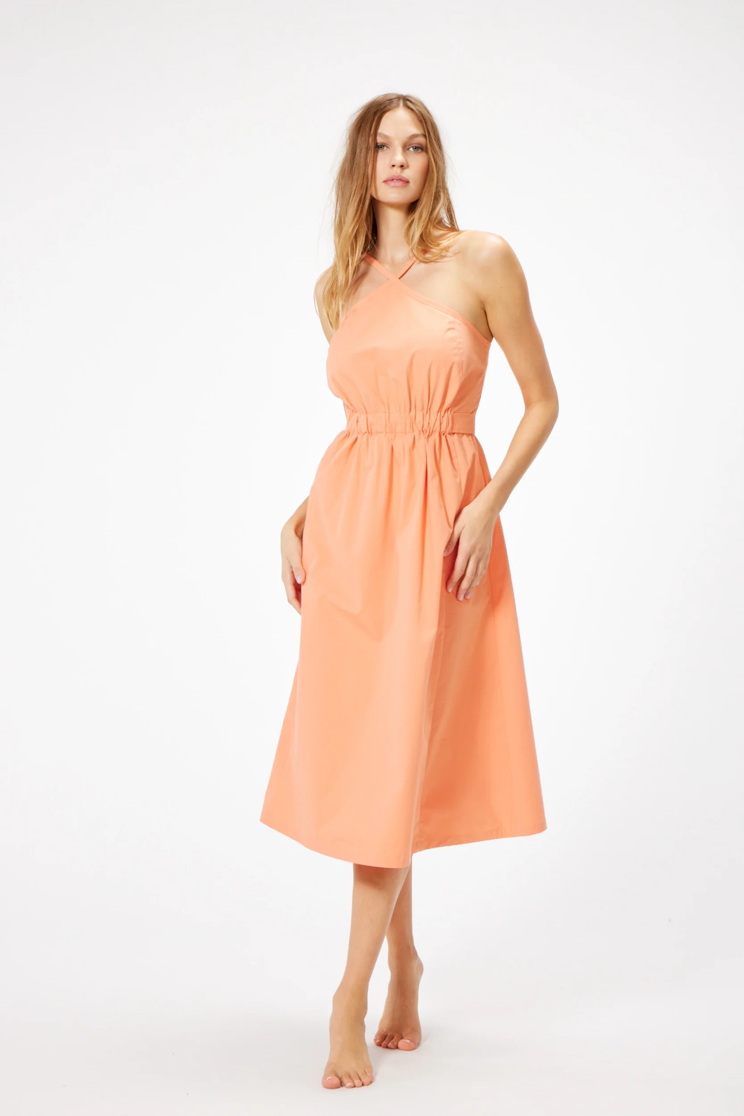 Auren Dress - Coral Orange