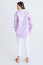 Load image into Gallery viewer, Striped Button Down- Lavender
