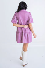 Load image into Gallery viewer, Poppy Pleather Dress - Purple
