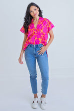 Load image into Gallery viewer, Paige Tropical Top- Pink
