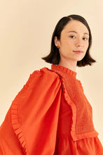 Load image into Gallery viewer, Orange Smocked Blouse
